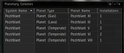 New Planetary Colonies screen